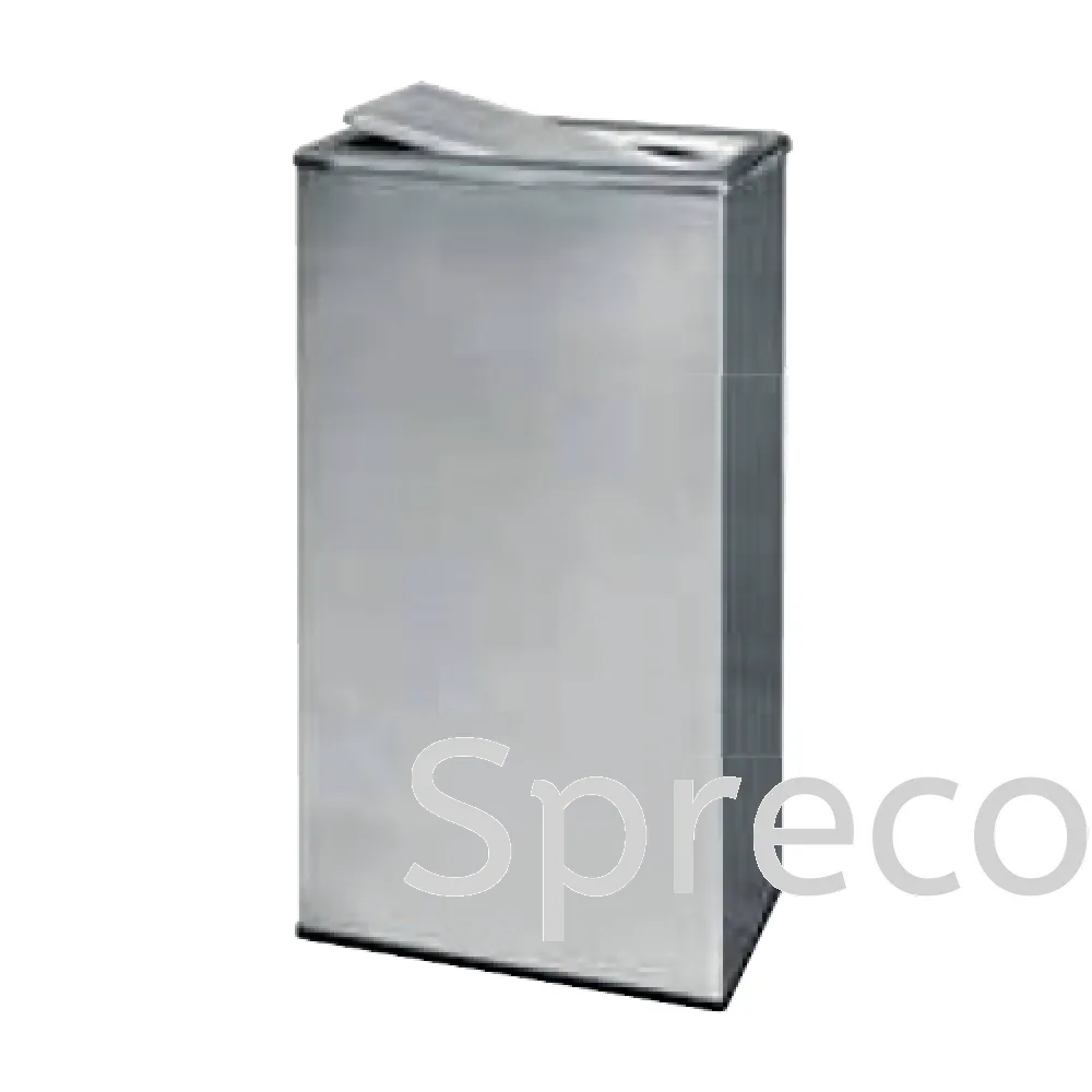Stainless Steel Rectangular Waste Disposal Bin with Flip Top - WDB 016SR