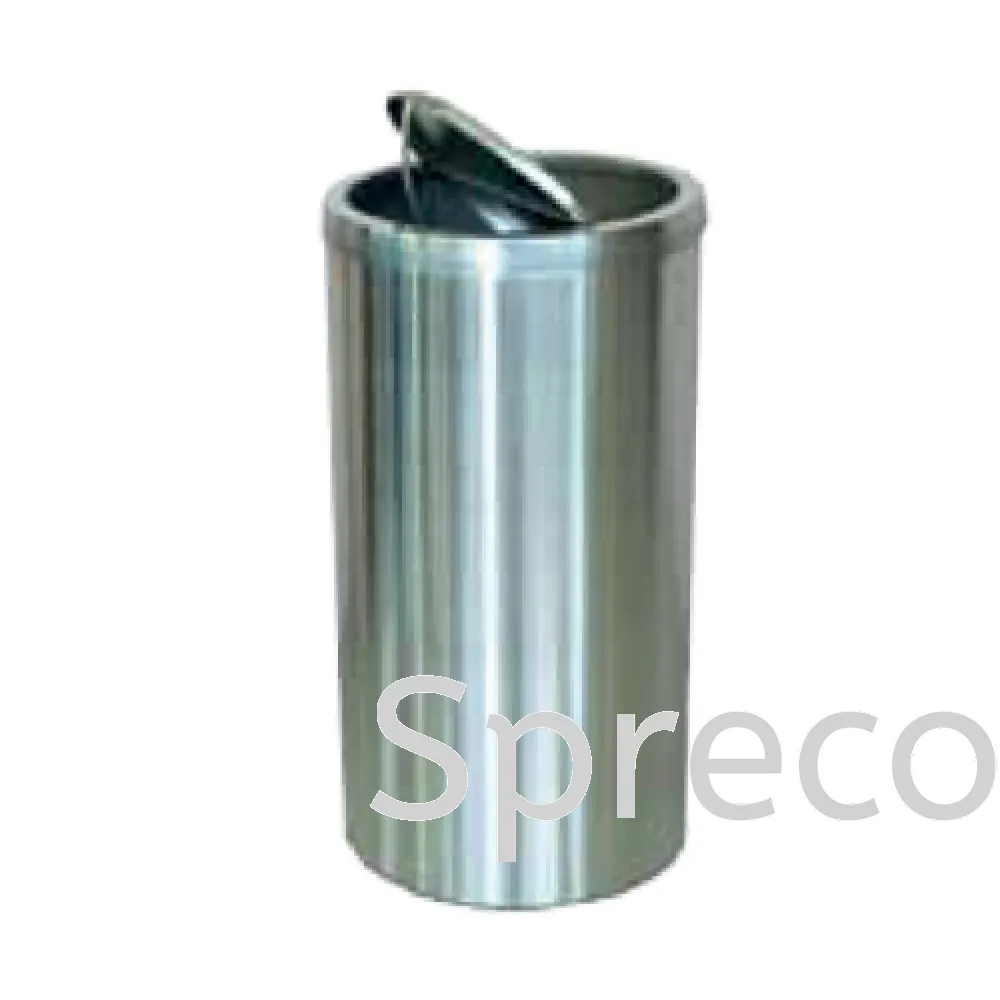 Stainless Steel Round Waste Disposal Bin with Flip Top - WDB 019SR